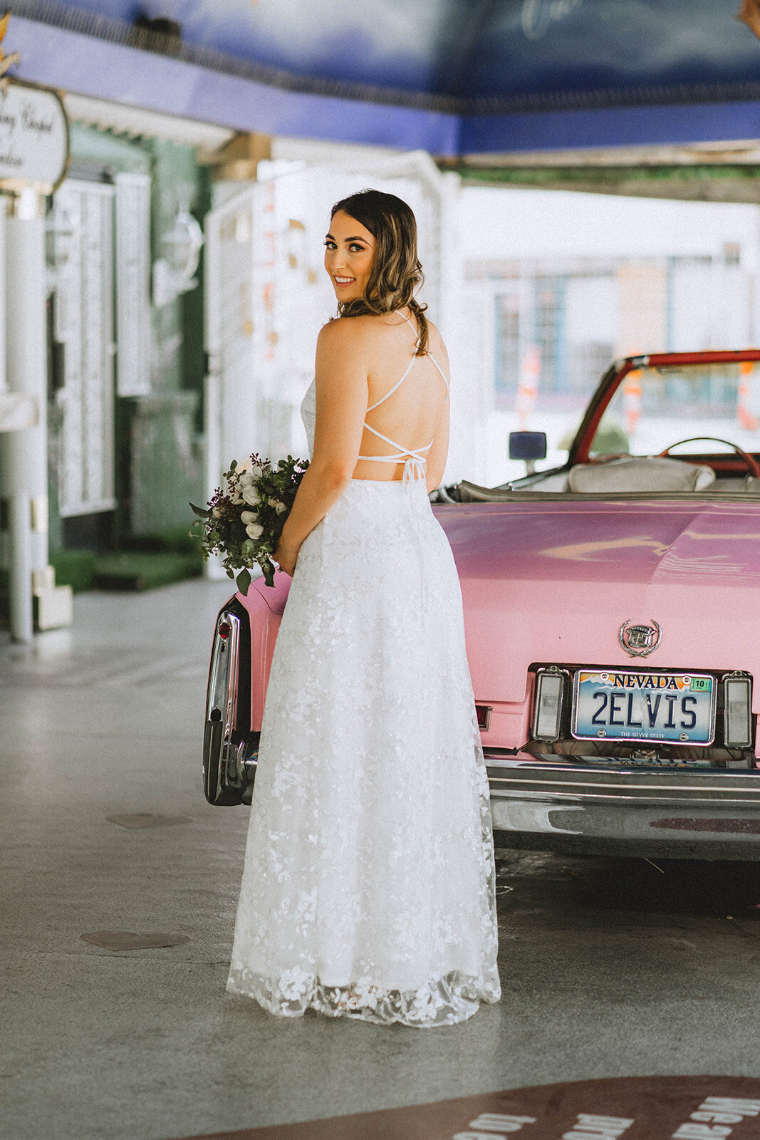 A Little White Chapel Wedding Downtown Las Vegas Elopement Photography Packages Pink Cadilliac-0142