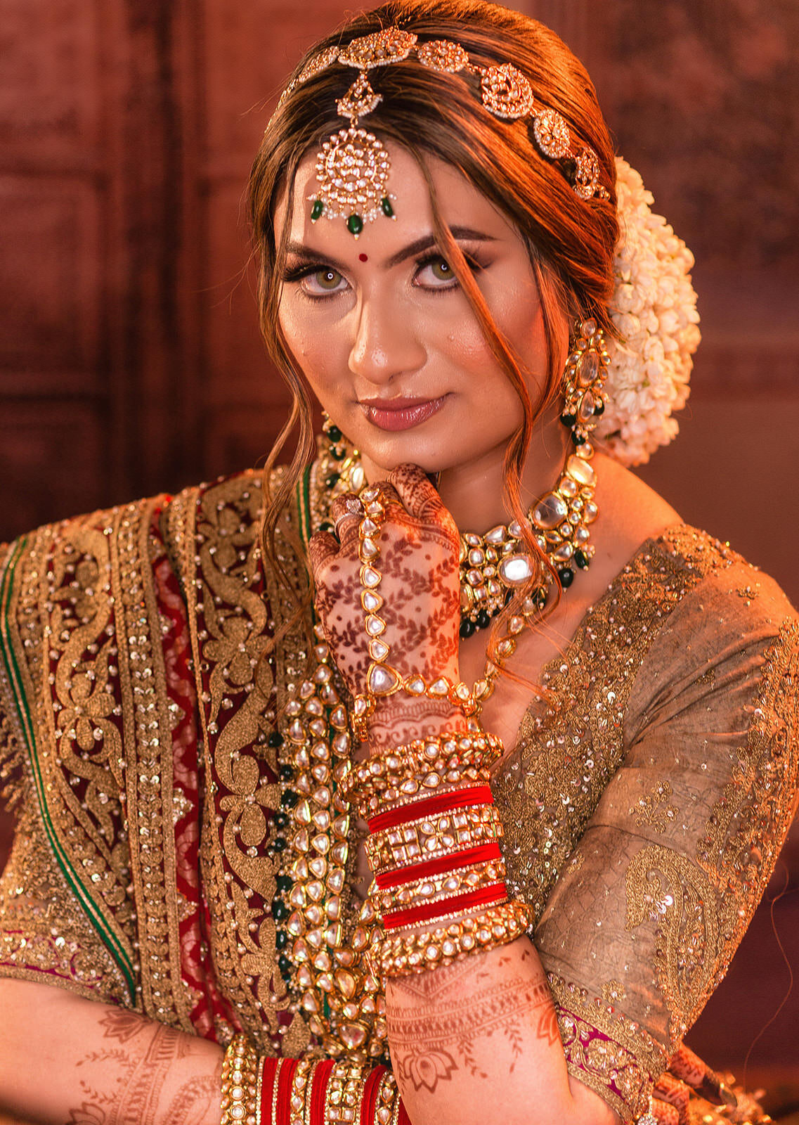 Indian wedding bridal portrait