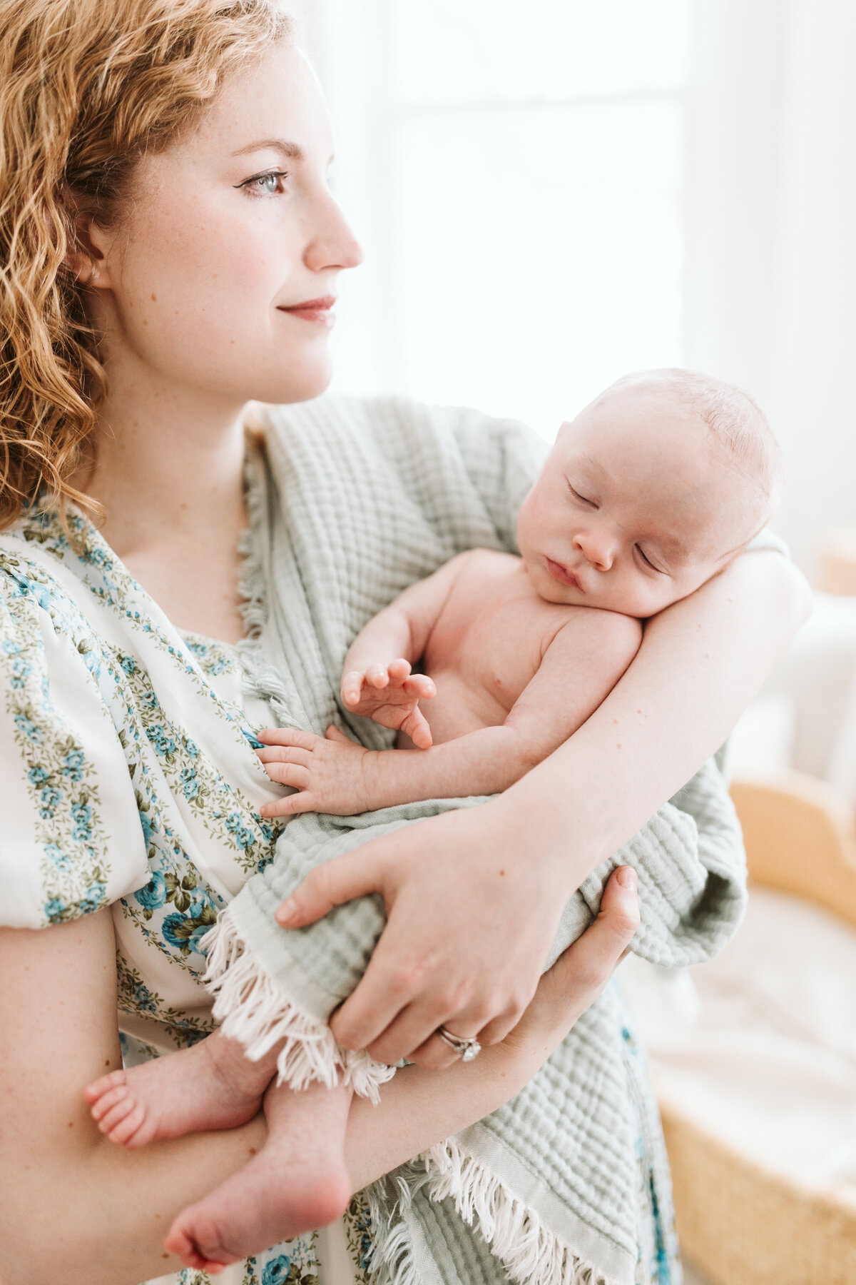 Porthope Newborn Photographer in home session