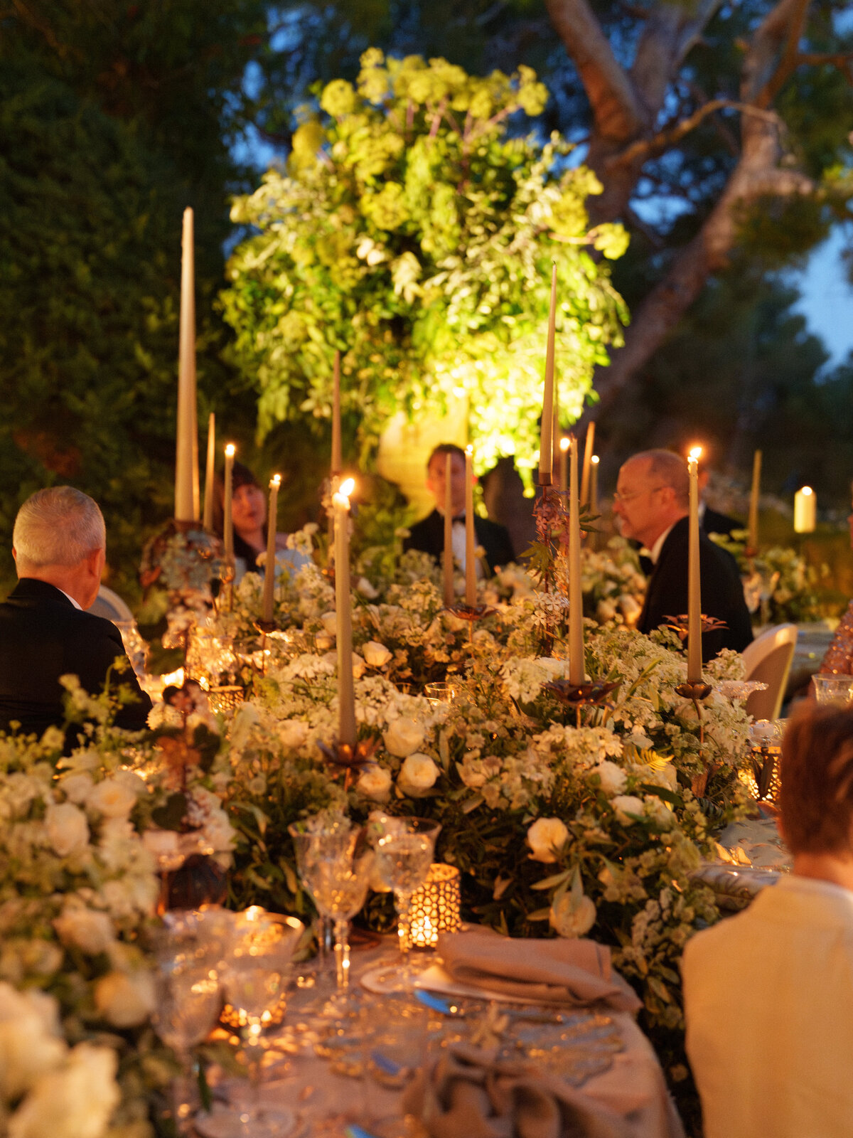 Tableware, elegant and chic decoration by night at le Grand Hôtel du Cap Ferrat, A Four Seasons Hotel