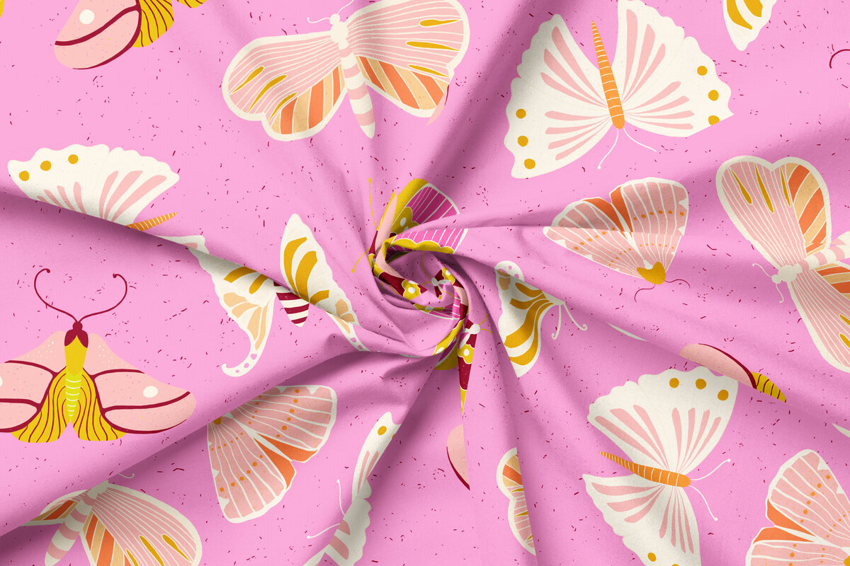 showers+flowers+swirled-fabric-mockup-pink-pollinators
