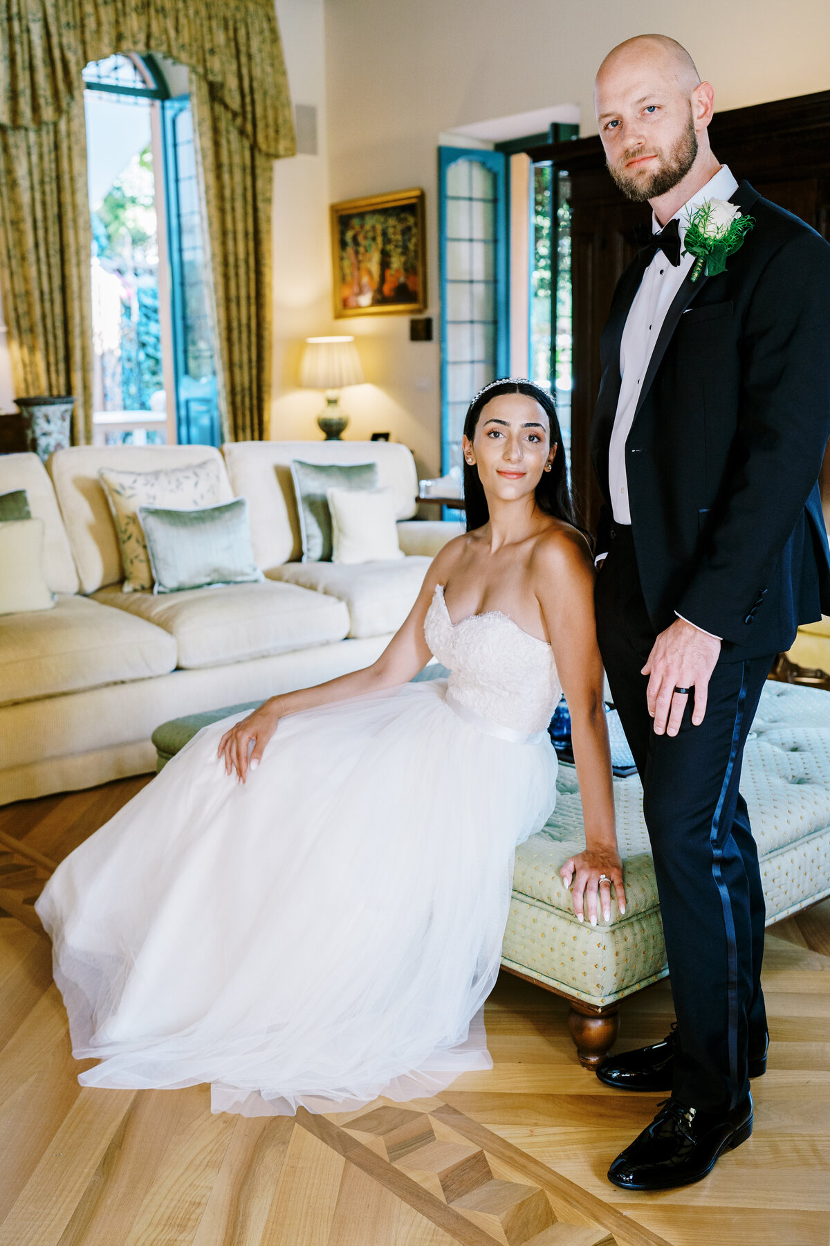 Film photograph of an elopement at Villa Cassinella on Lake Como Italy