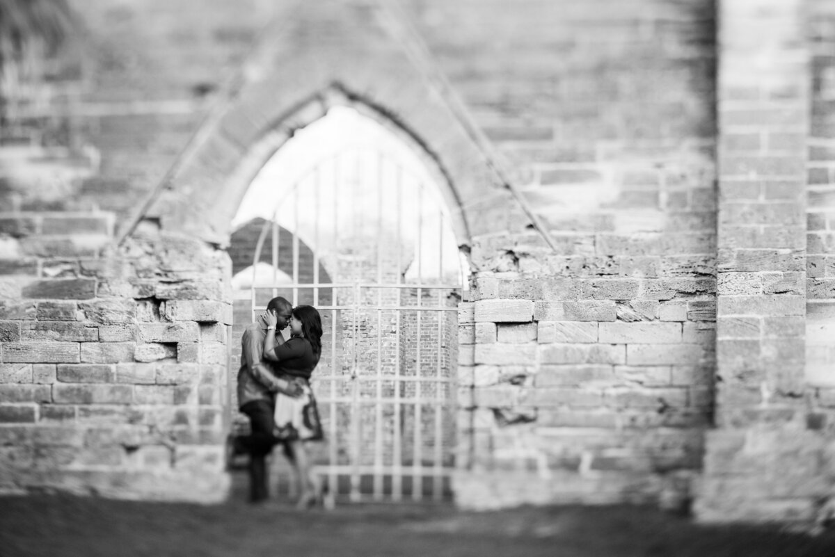 Oh Niki Occasions Wedding Engagement Session at the Unfinished Church in Bermuda, photographed by Two & Quarter Photography