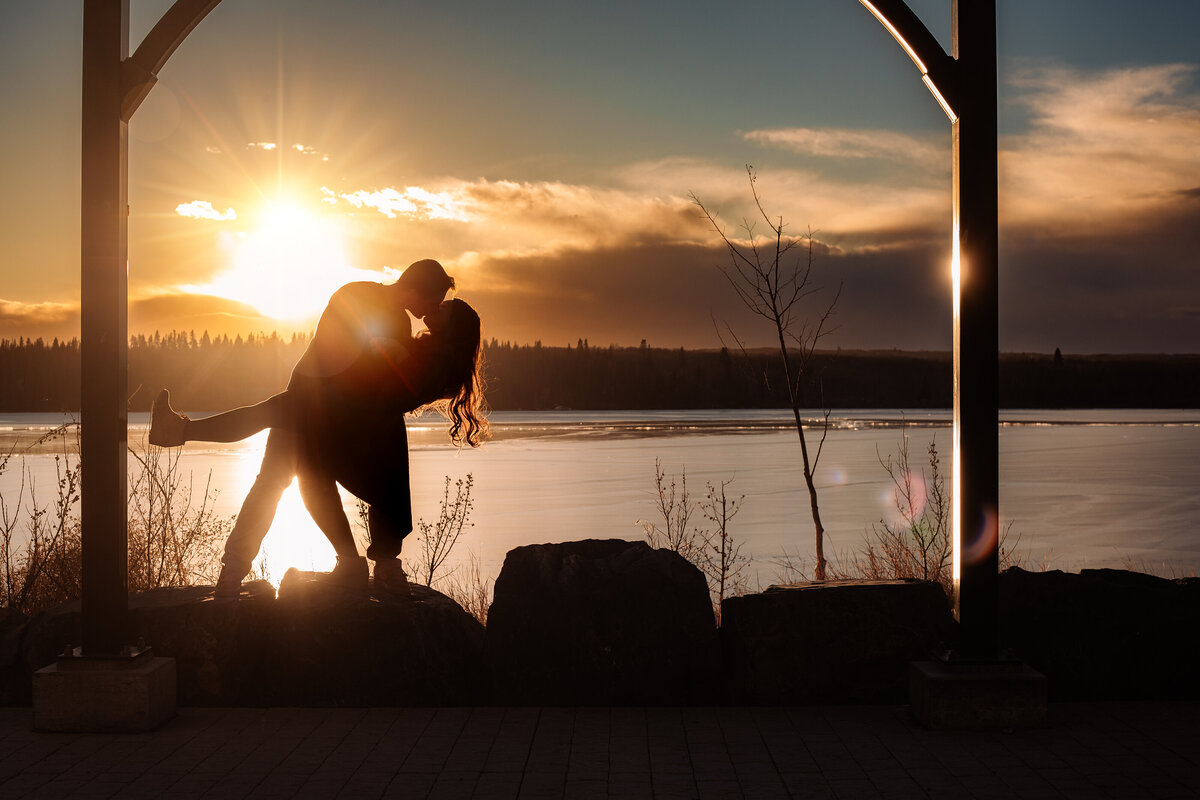 silhouette-golden-hour-engagement-portrait