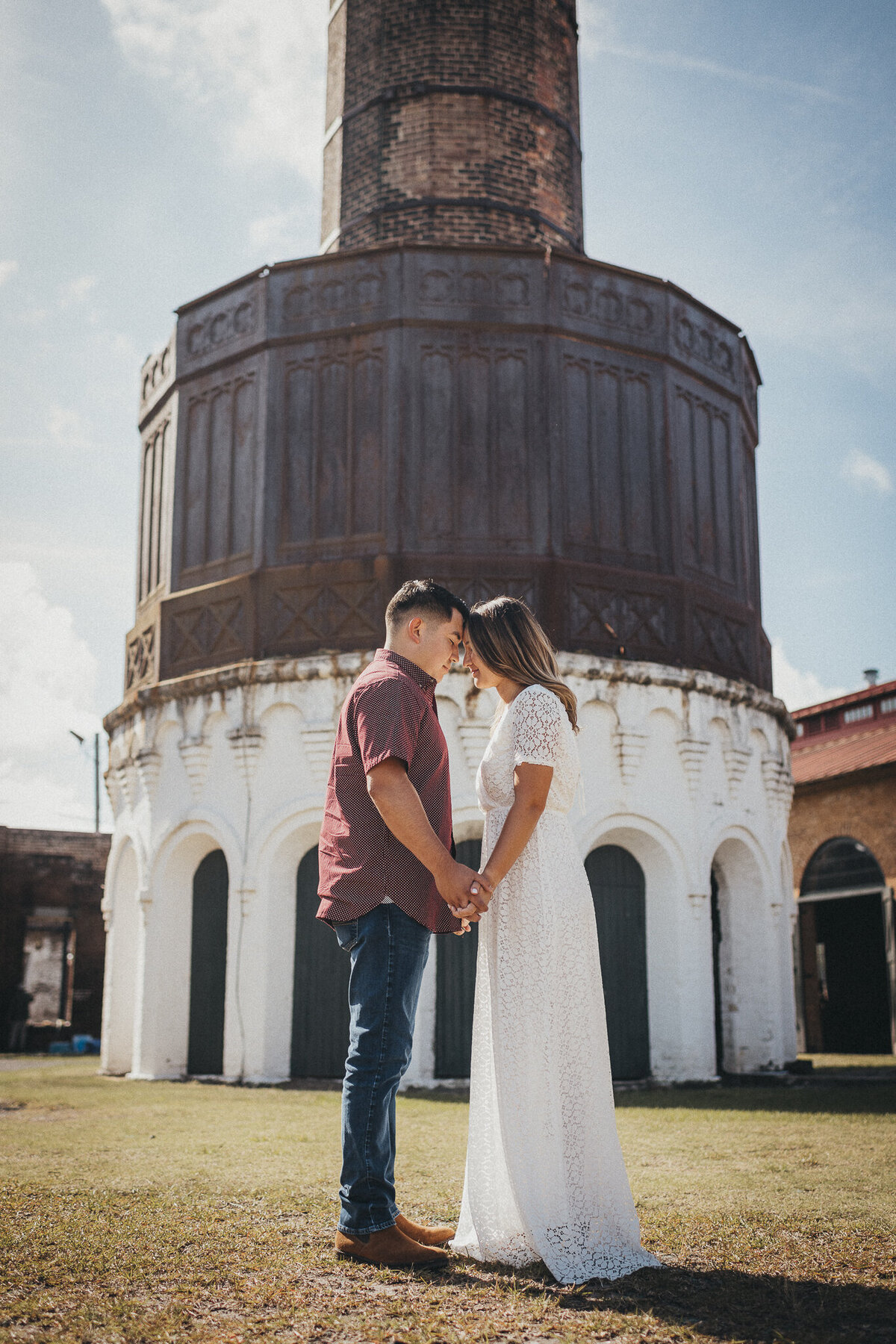 Engagement session at the Georgia railroad museum
