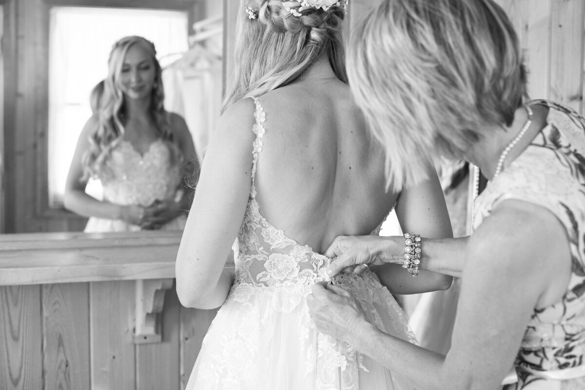 Bride getting ready