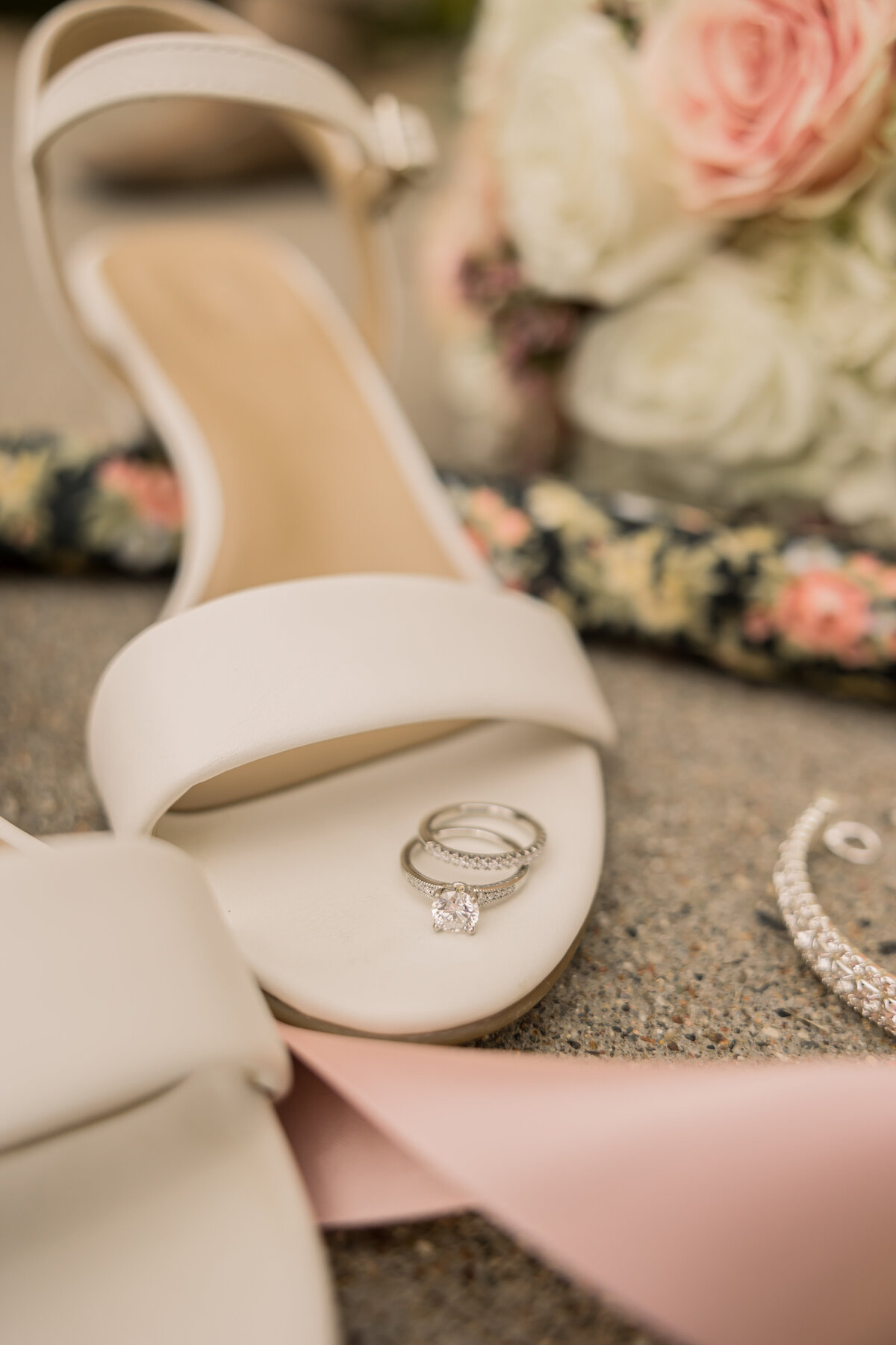 wedding photo of rings and shoes in Sartell MN