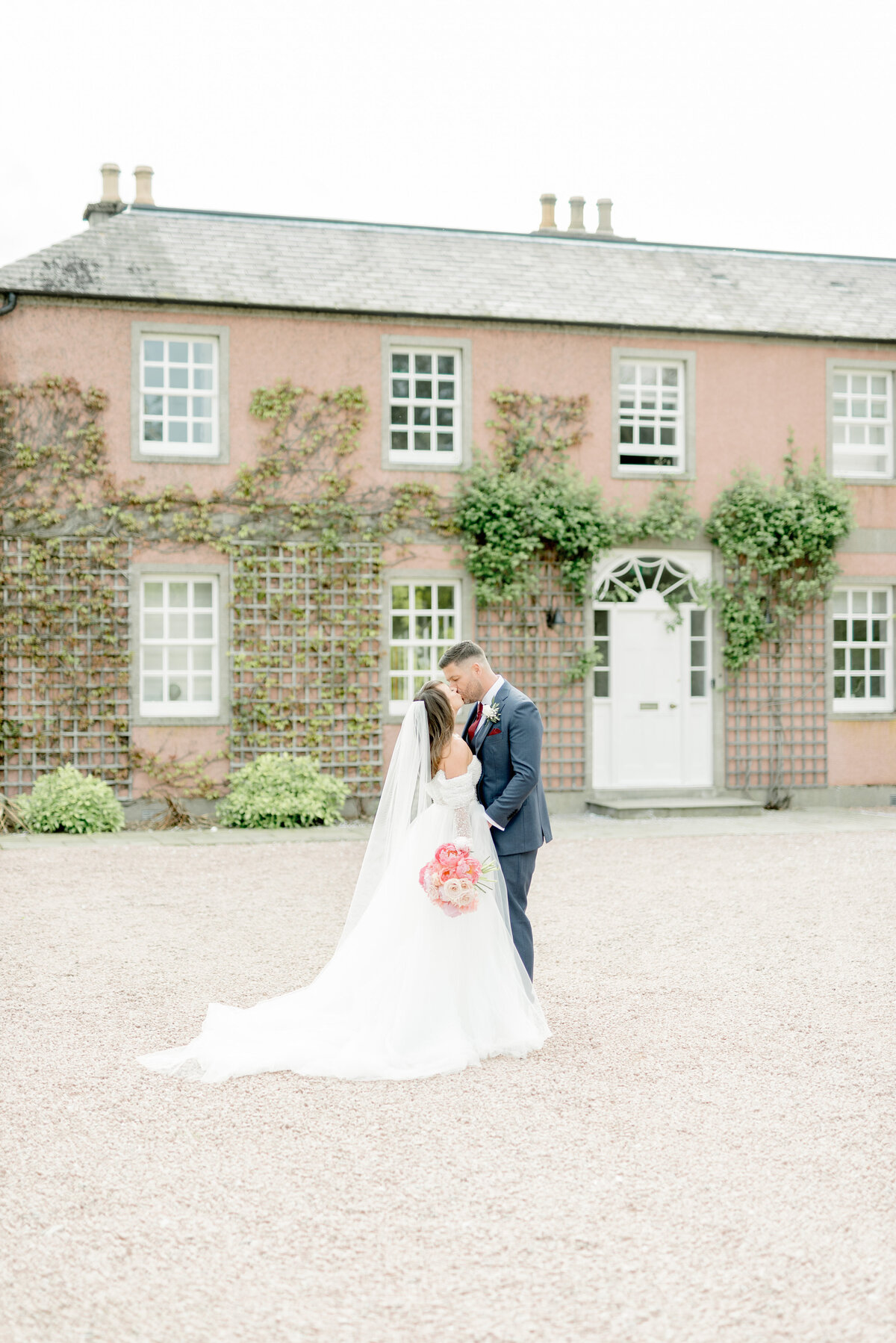 Ballogie House wedding, bride and groom, by Jill Cherry Porter