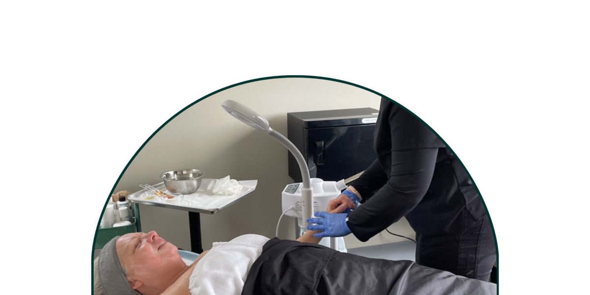 woman relaxing during facial