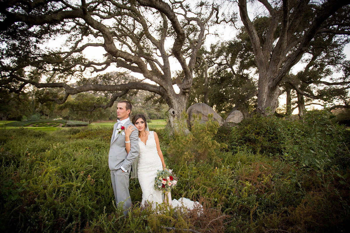 Mt Woodson wedding photos rustic open field