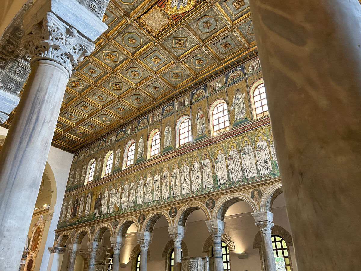 Mosaics at Basilica di Sant'Apollinare Nuovo in Ravenna, Italy