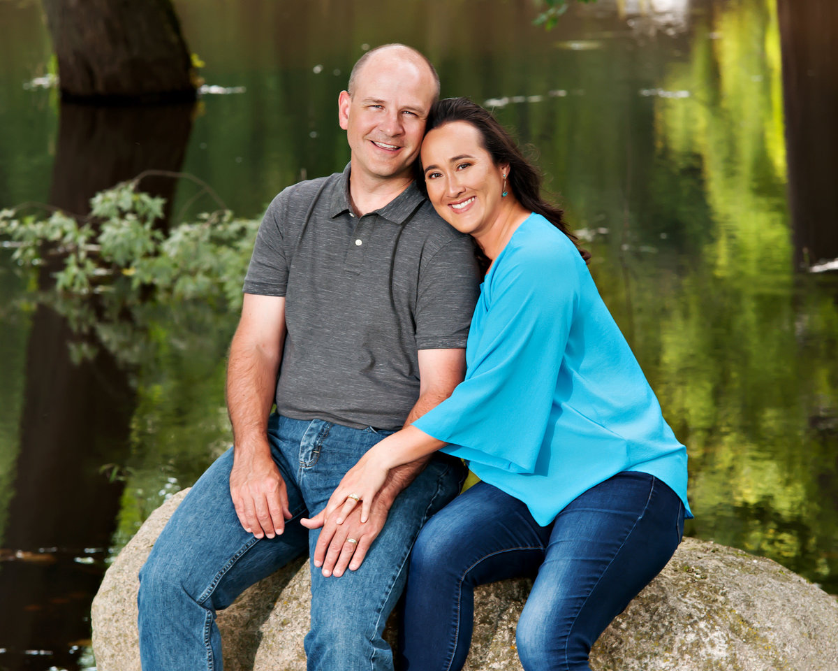 family portraits at the park in the summer