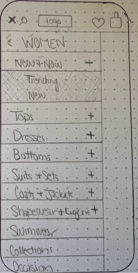 Mobile Women's Menu