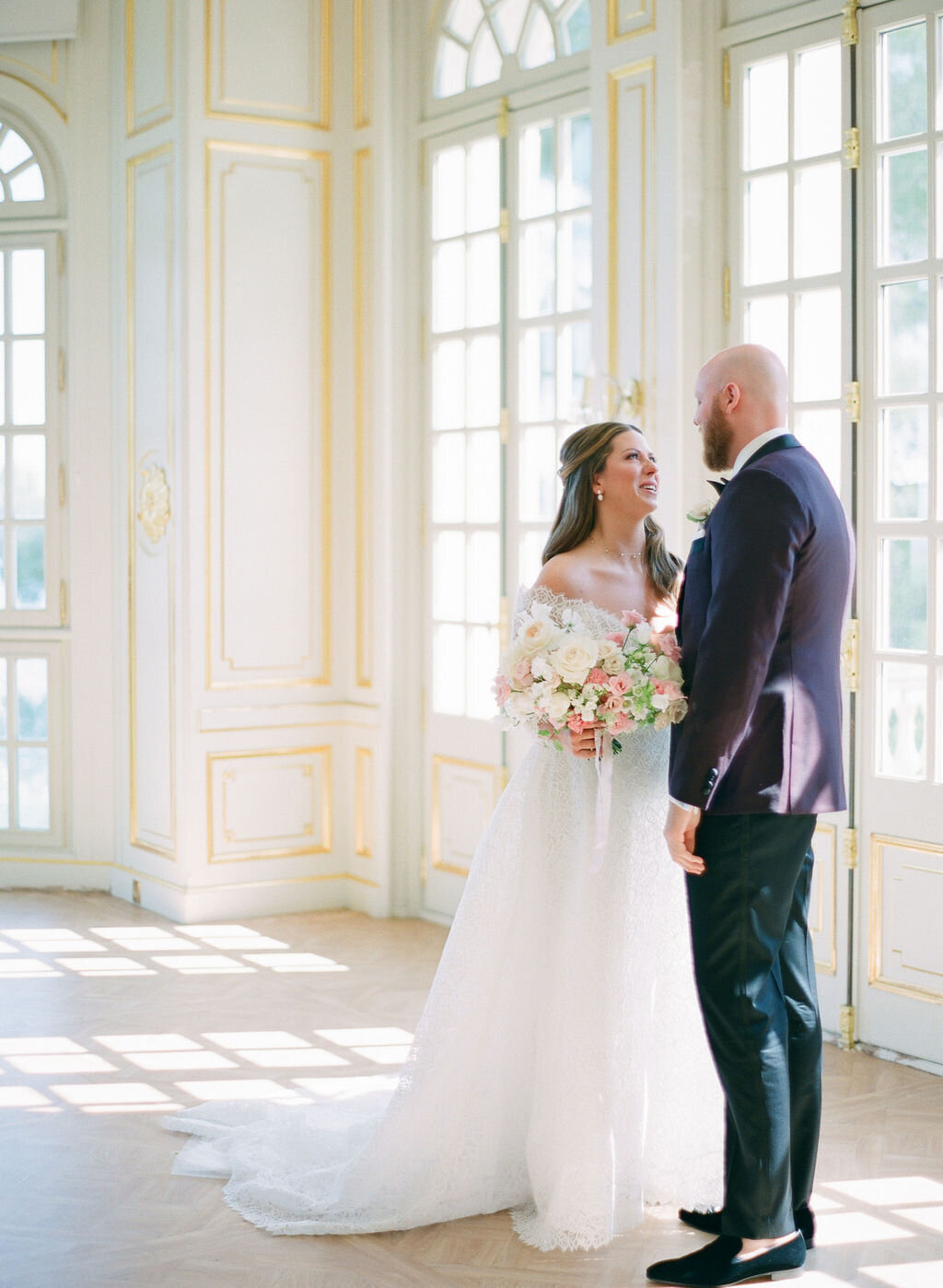 Jennifer Fox Weddings English speaking wedding planning & design agency in France crafting refined and bespoke weddings and celebrations Provence, Paris and destination Alyssa-Aaron-Wedding-Molly-Carr-Photography-First-Look-10