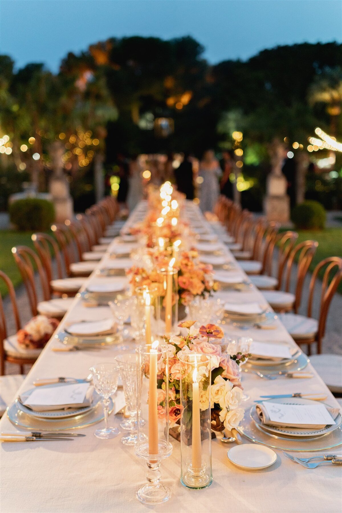 Elegant tablescape and dinner under the stars Villa Ephrussi de Rotschild