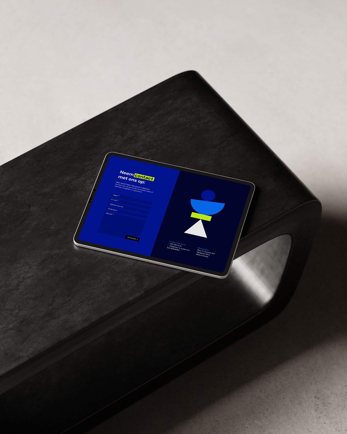 Contactpagina design voor Klien IT – Webdesign op maat door Studio Vers