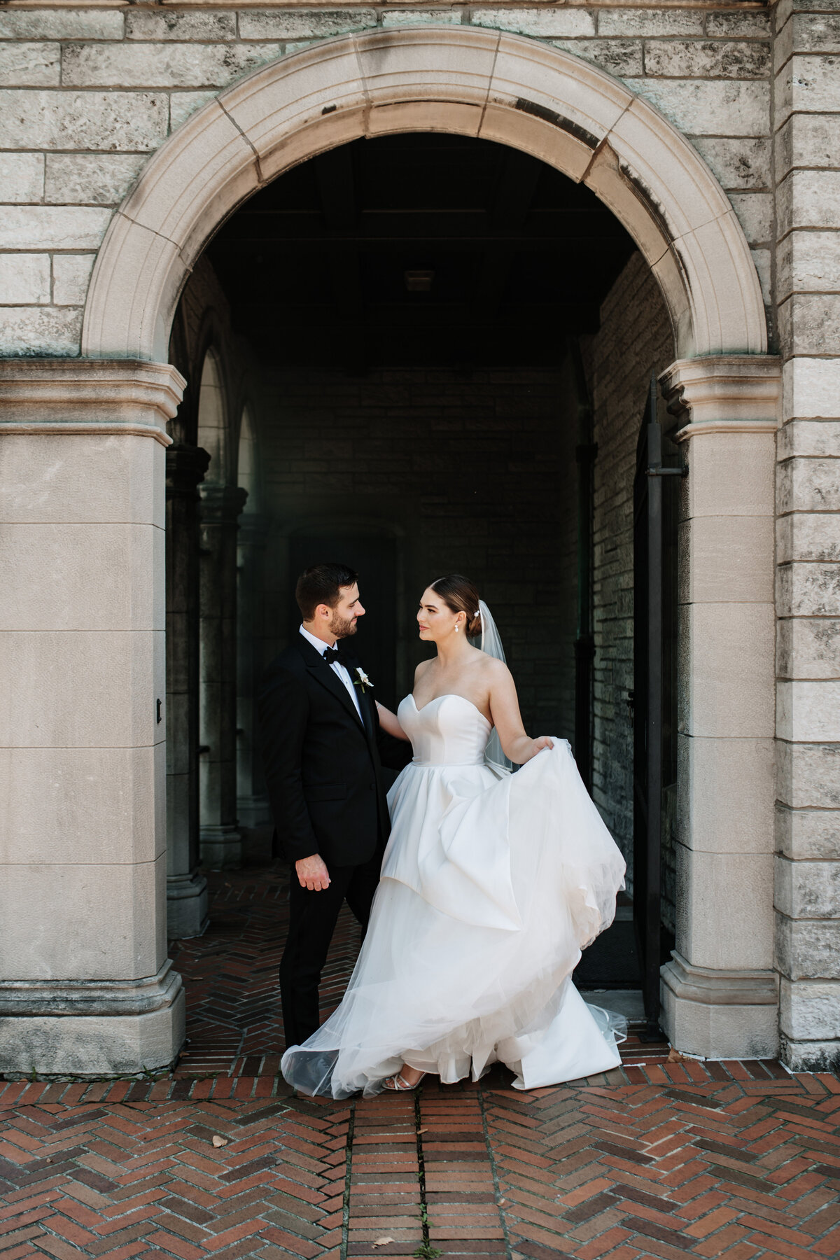 bride and groom at Willistead manor editorial