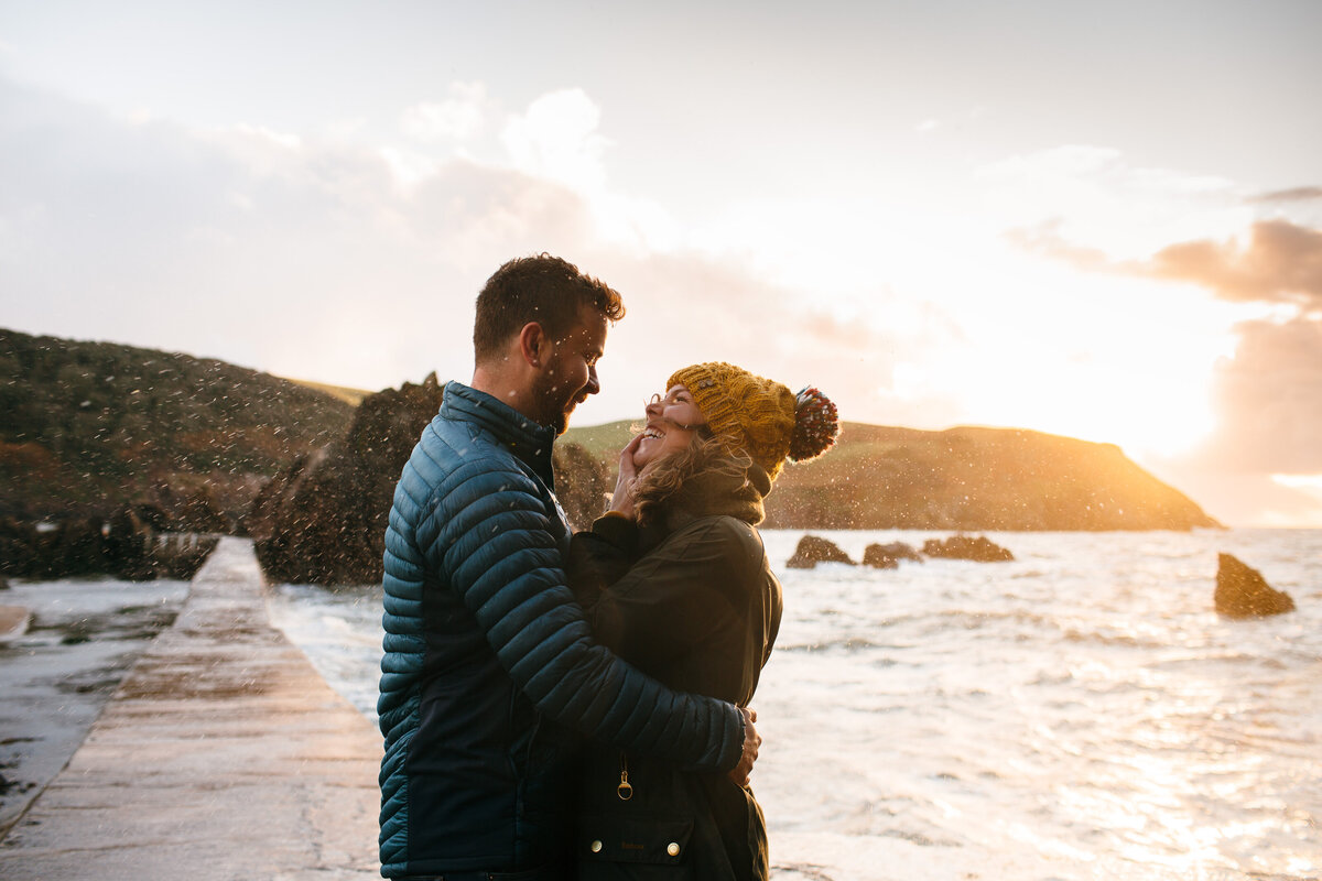 Engagement shoot at Hope Cove Devon