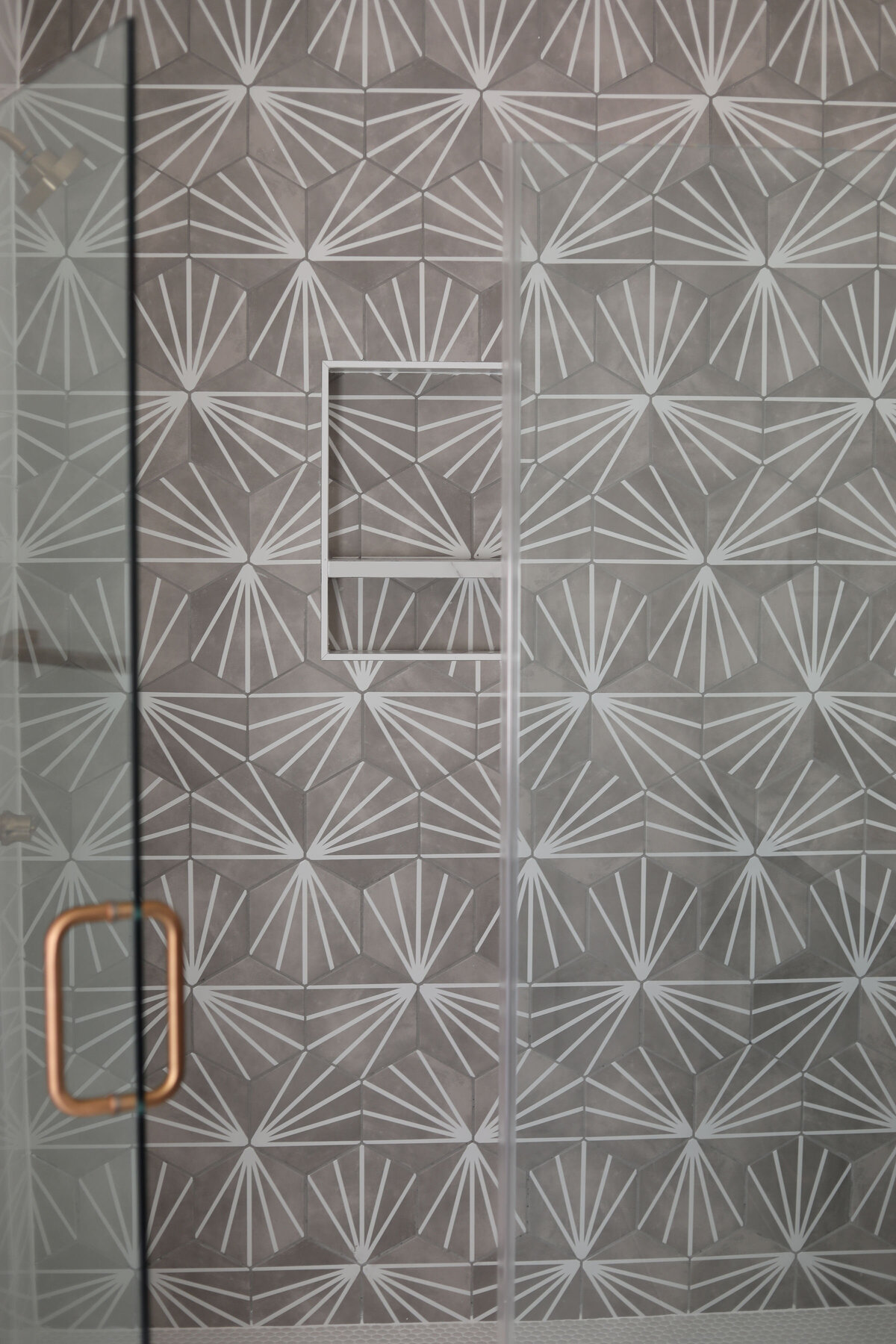 Gray Hexagon Bathroom tile