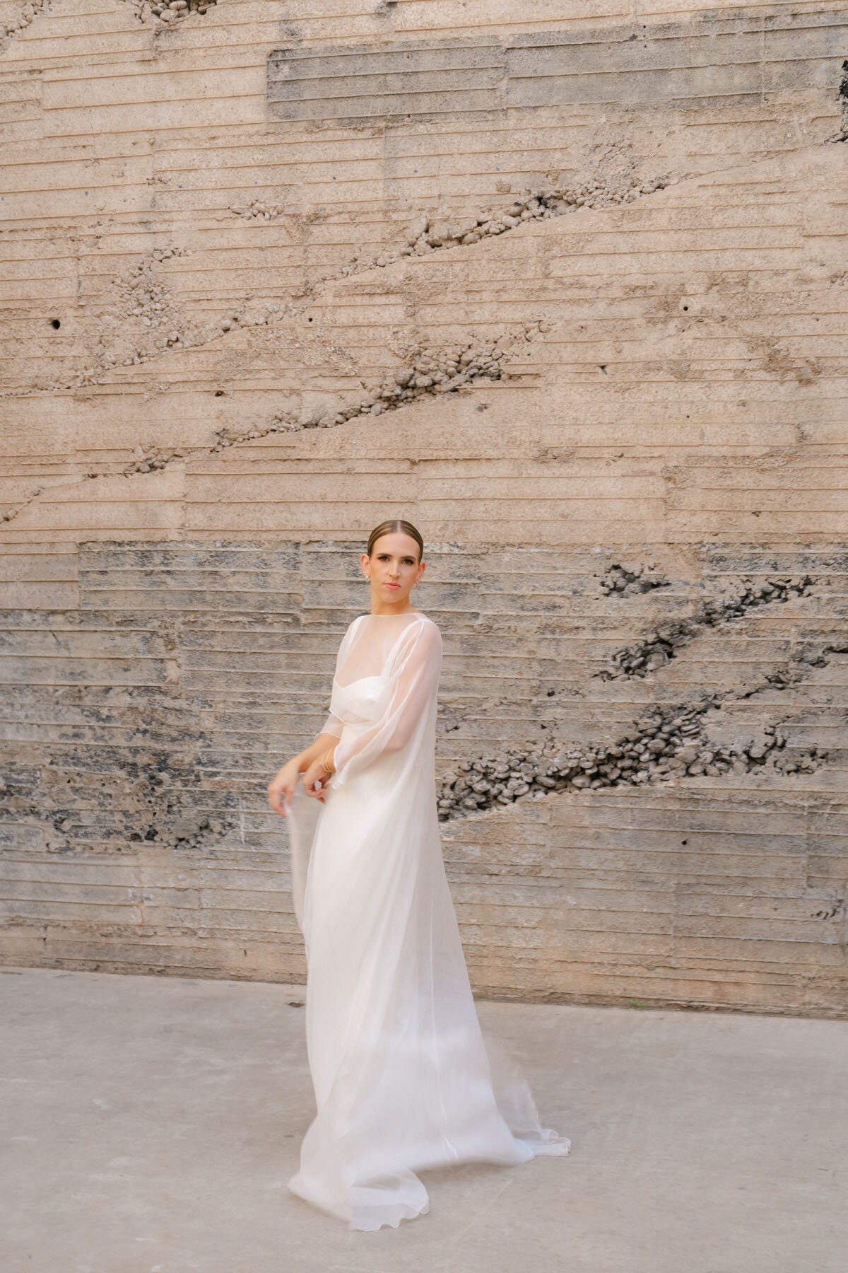 Industrial chic wedding in downtown Phoenix with a refined, minimal aesthetic.