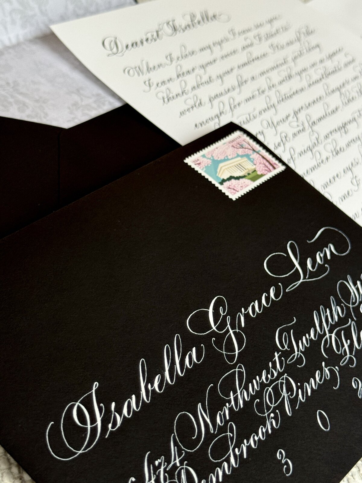 calligraphy envelope sample