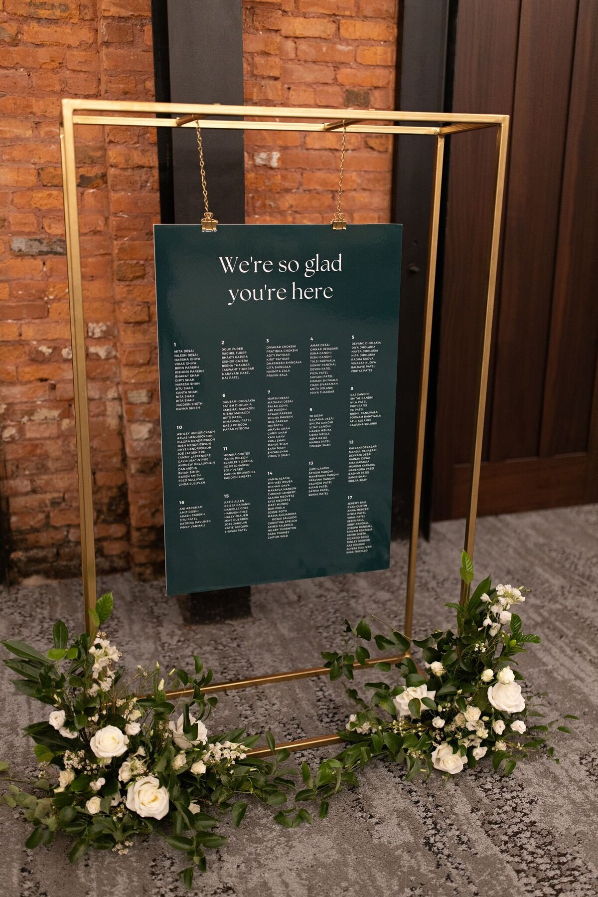 32 - Armature Works Indian Fusion Wedding Seating Chart - Tampa Bay Wedding Planner