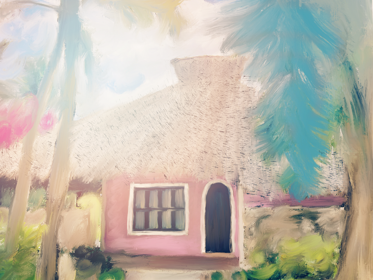 Postcatds One Punta Cana Spanish Mission R4 Sunshower Color One