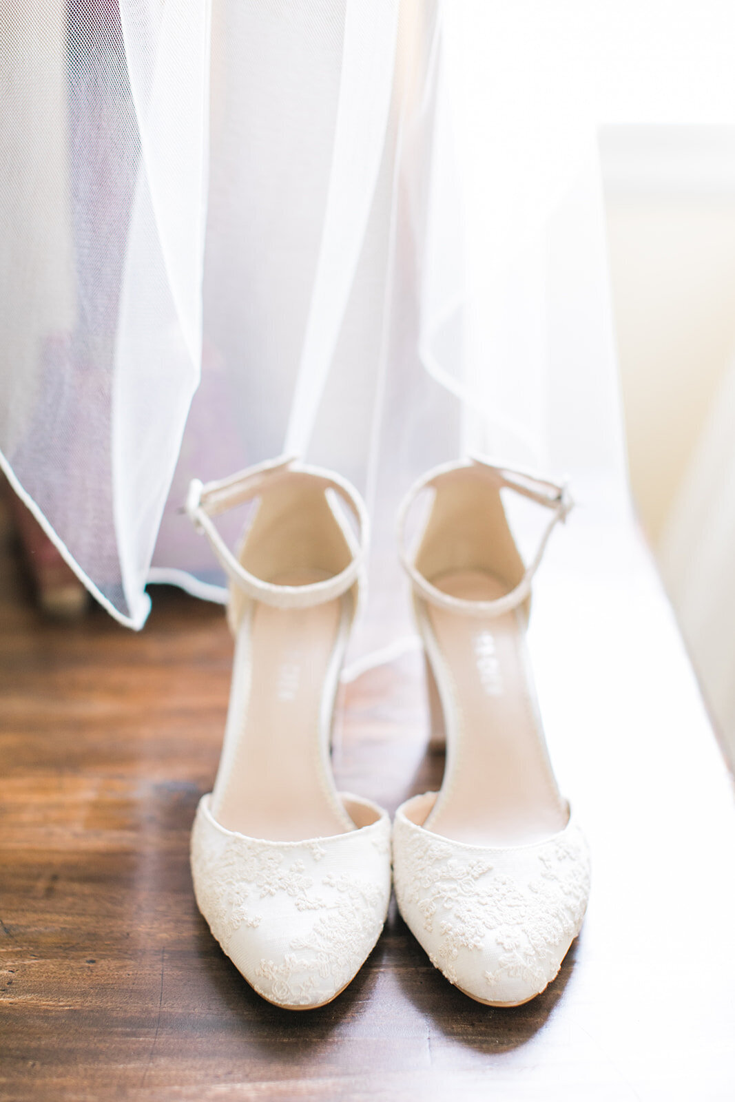 white wedding heels
