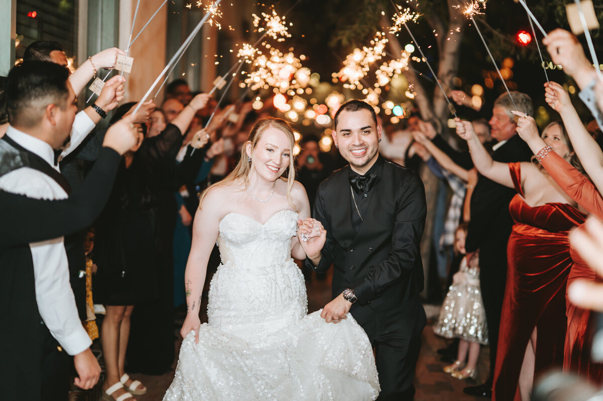 sparkler exit for bride and groom