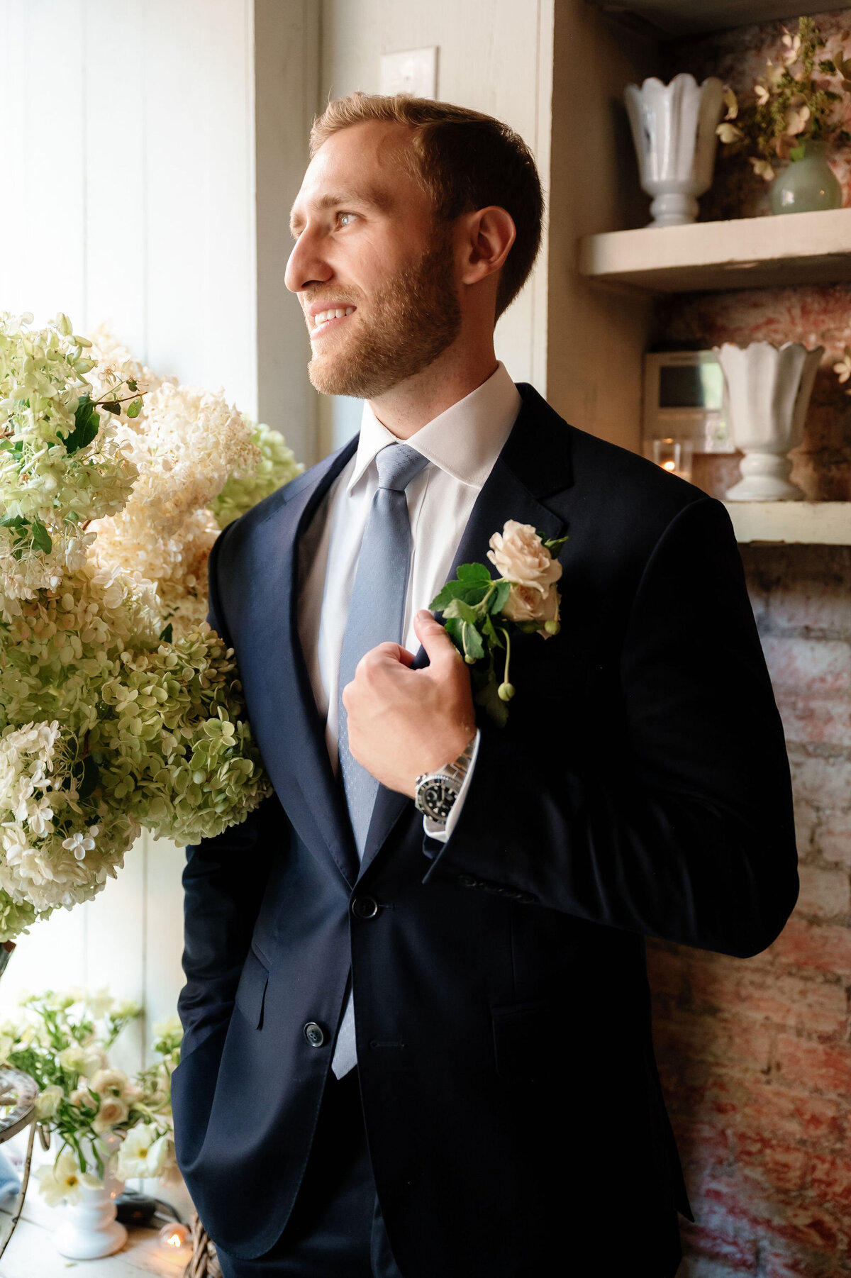 Groom Portrait by Lisa Blanche Photography
