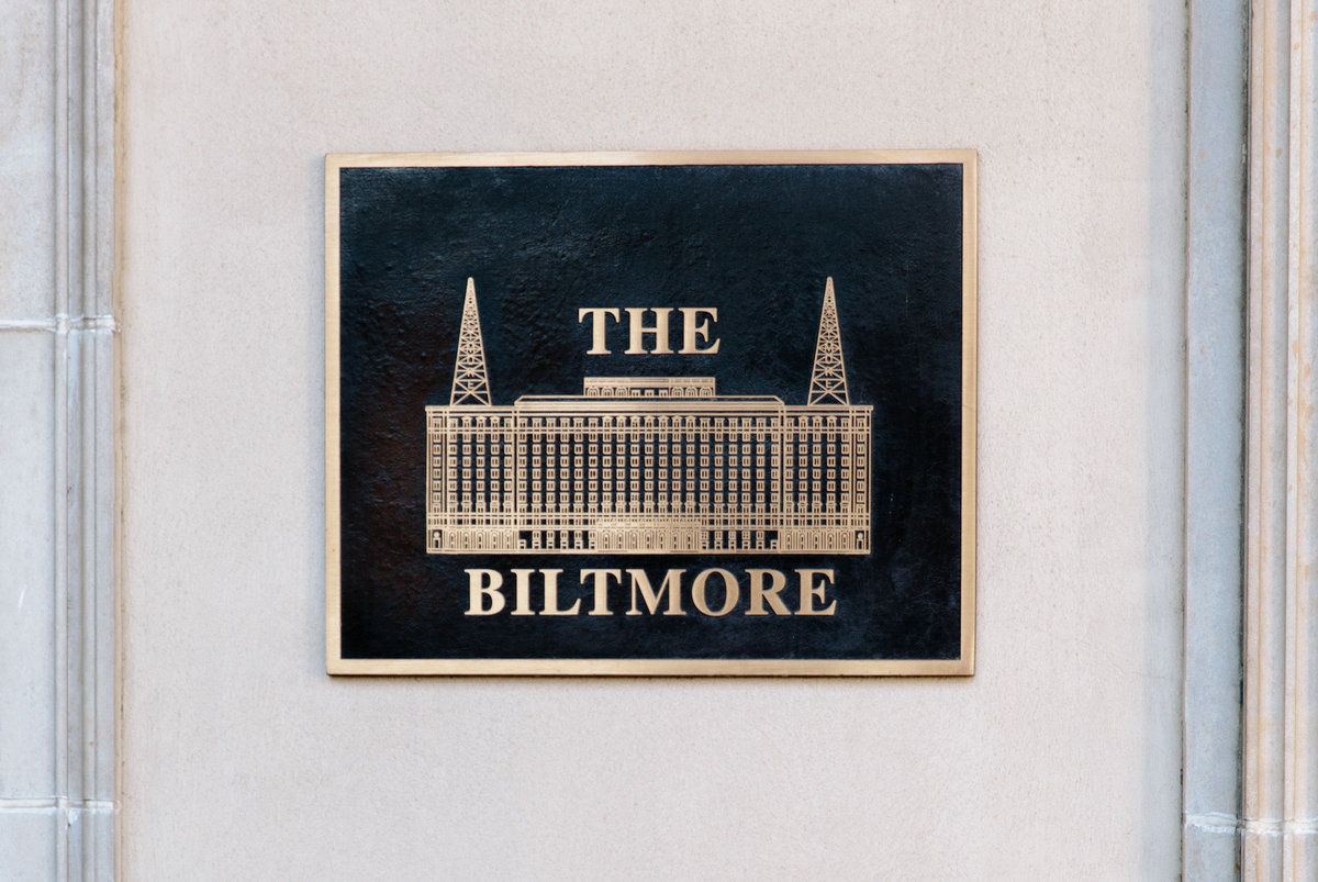 The Biltmore,  Atlanta is located at 817 W Peachtree Street.  It's the perfect venue for a luxury bride.  Photograph by Rebecca Cerasani.