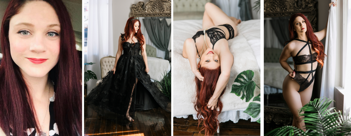 before and after boudoir shoot woman