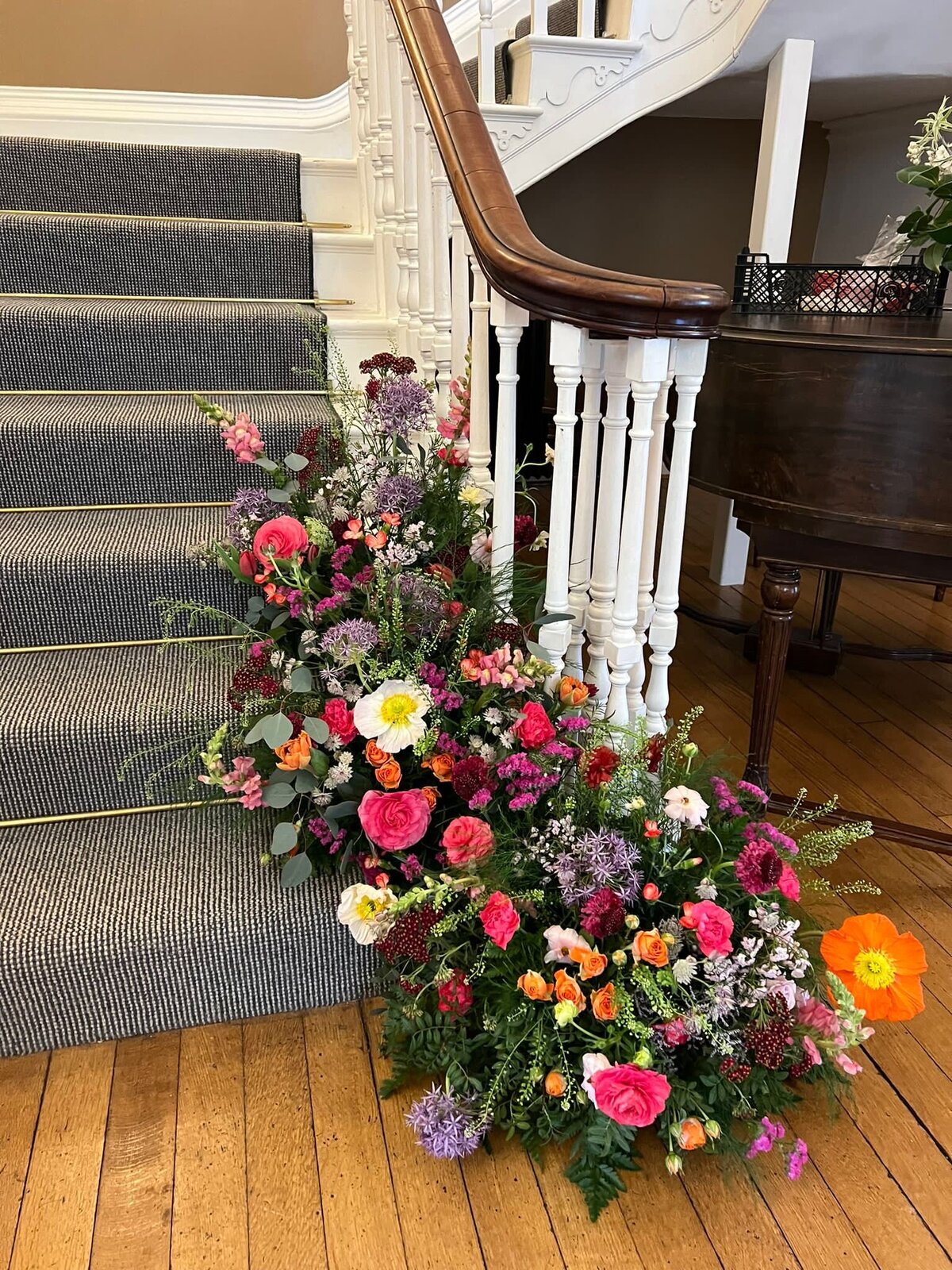 floral staircase