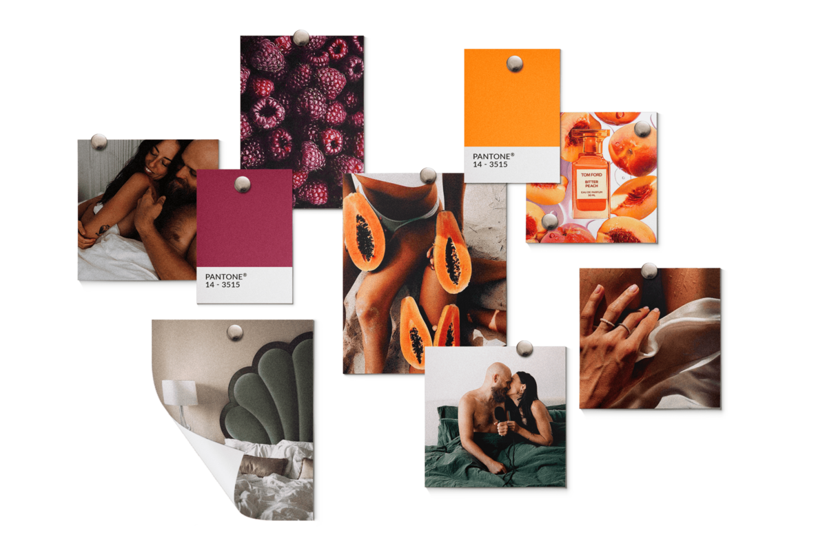 Collage of images that inspired the creation of the brand