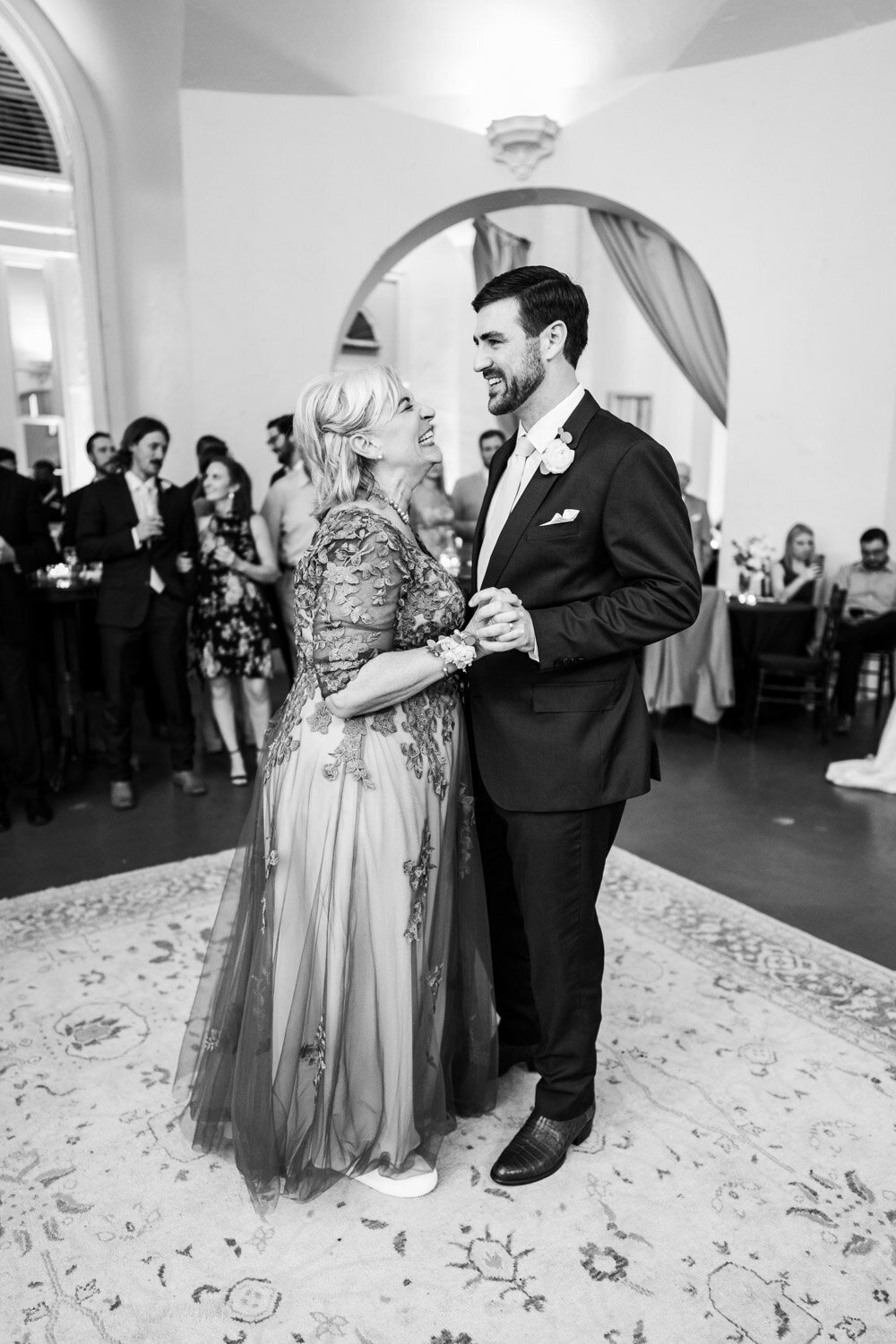 Groom and mother dancing at Latrobe's