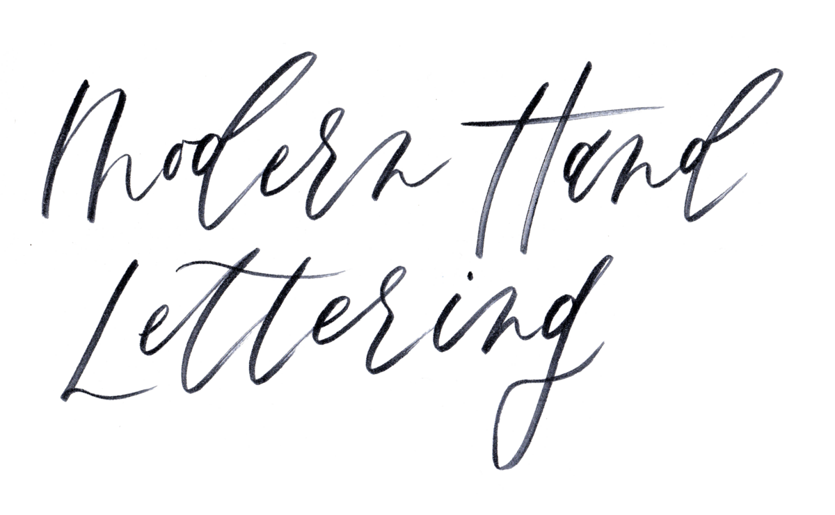 Modern Hand Lettering Stacked