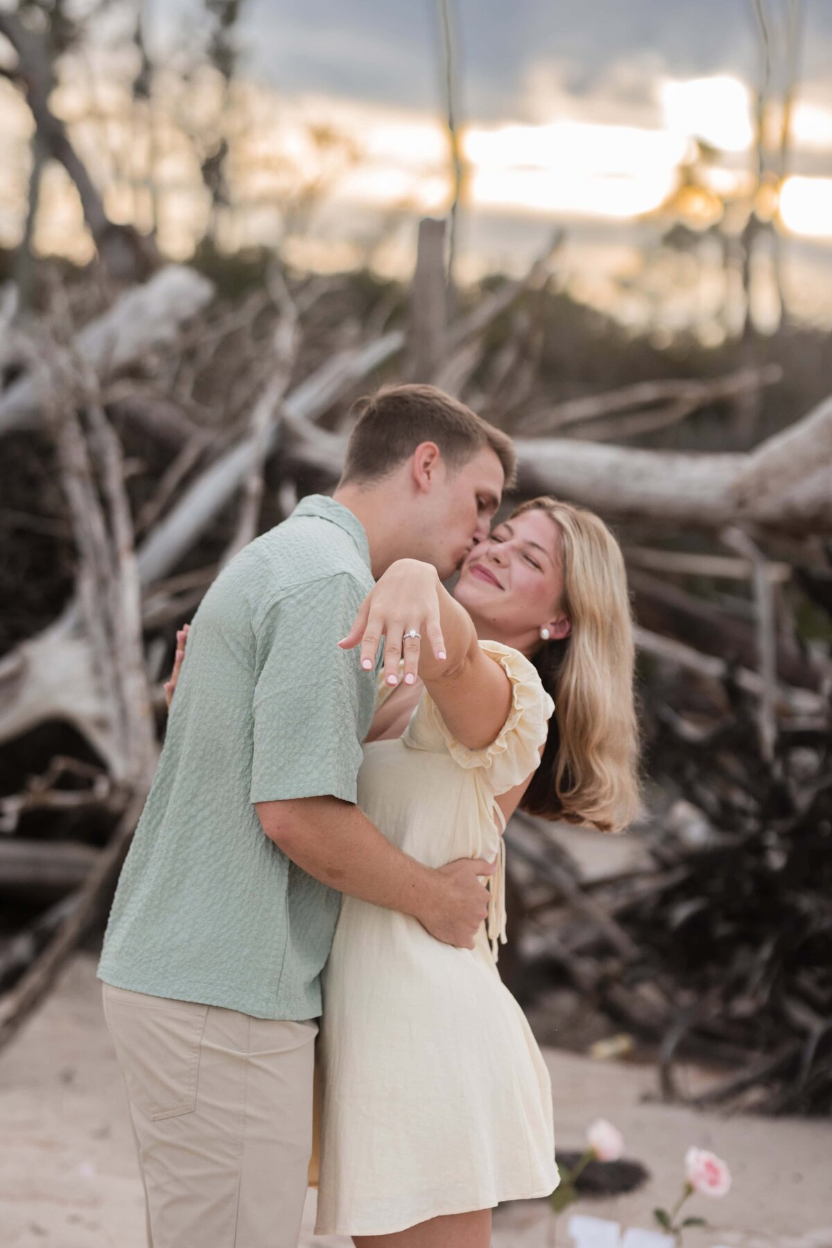 Boneyard Beach proposal, Jacksonville, FL | Phavy Photography, Jacksonville Proposal Photographer