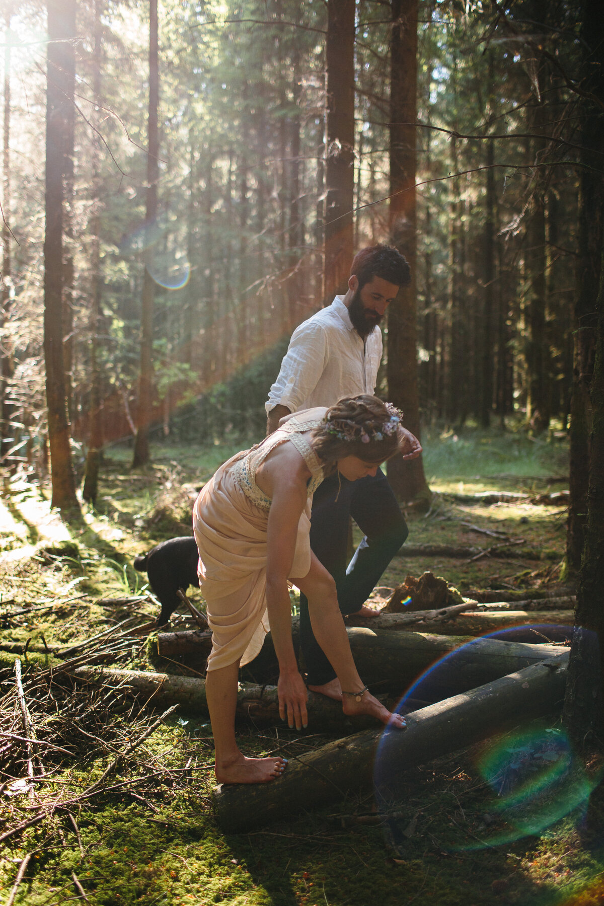 Forest wedding in Devon