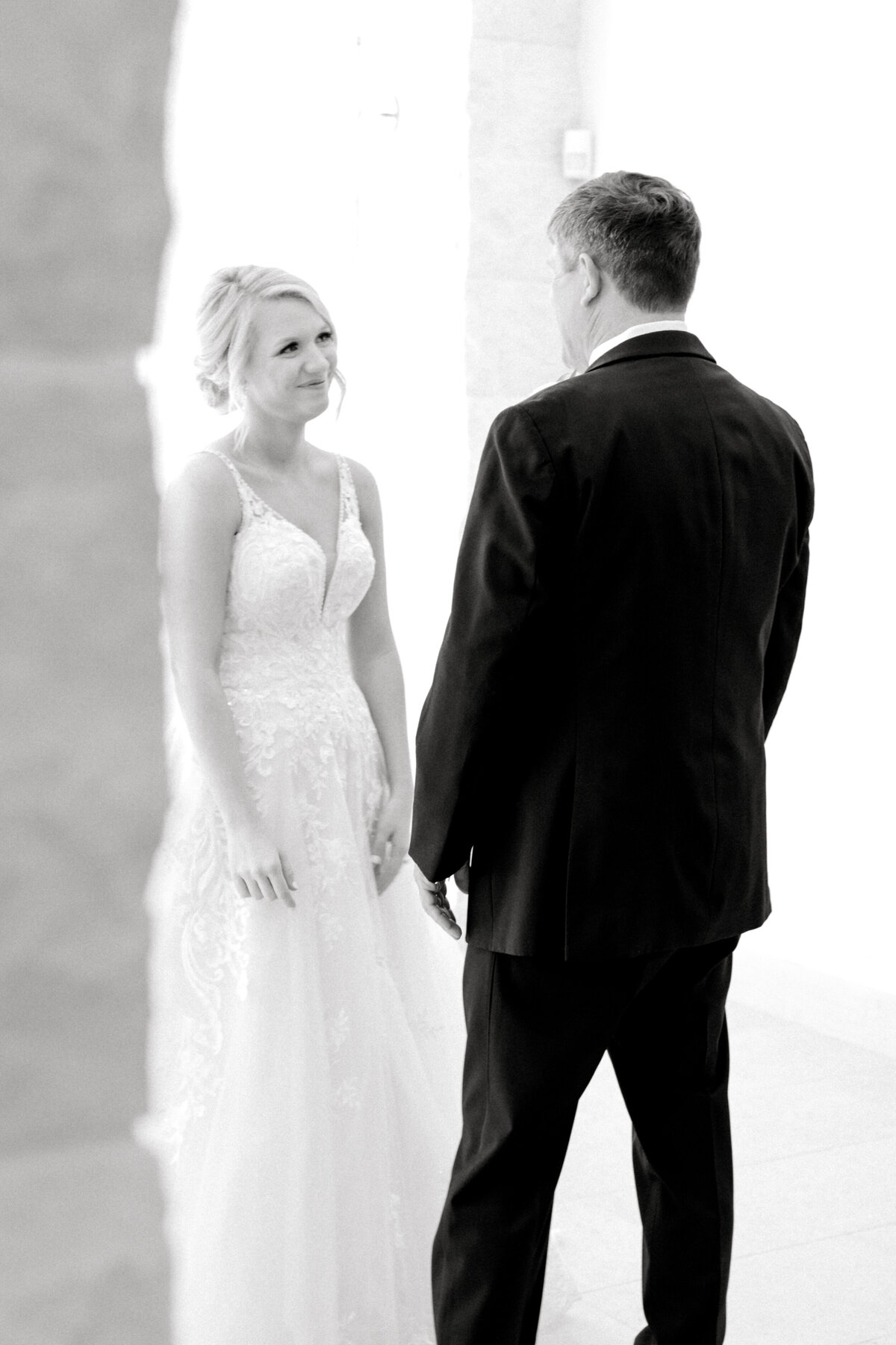 first look with the father of the bride