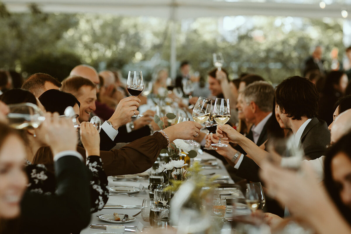 photo of a toast at a calgary wedding ceremony