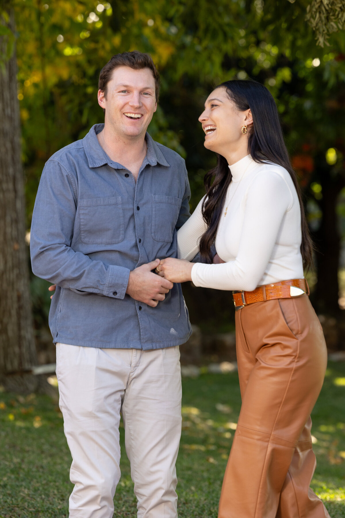 Young couple smiling