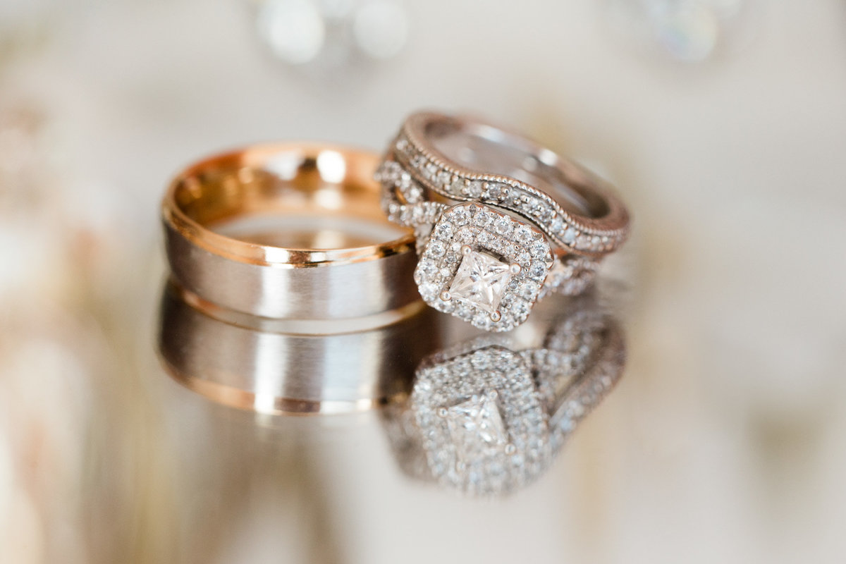 Classic wedding rings taken by Rebecca Cerasani Photography