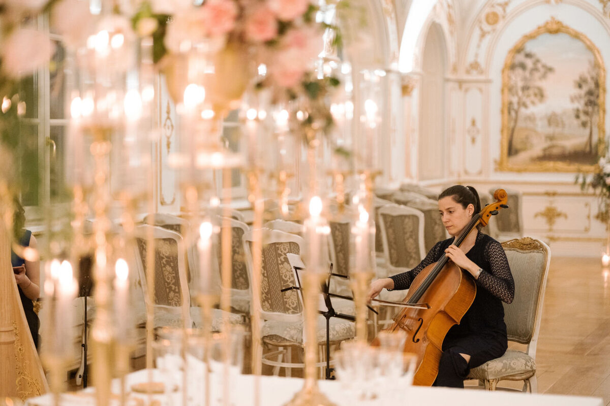 musician playing at wedding ceremony