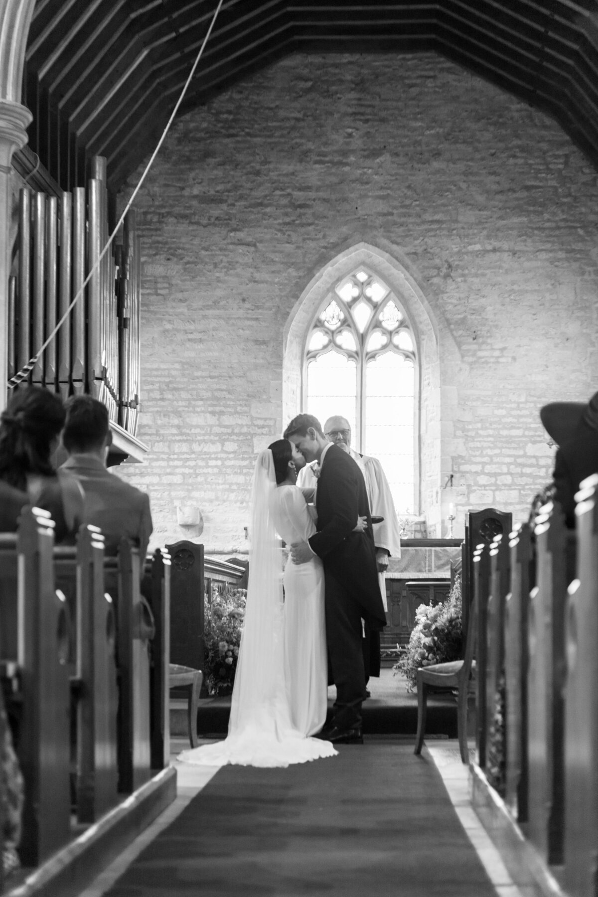 Church wedding ceremony in the Cotswolds