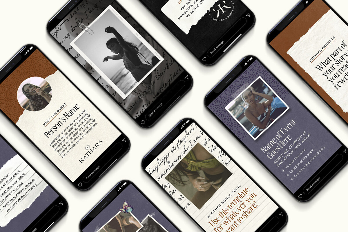 Bougie yet refined Showit website design style for a luxury lifestyle curator