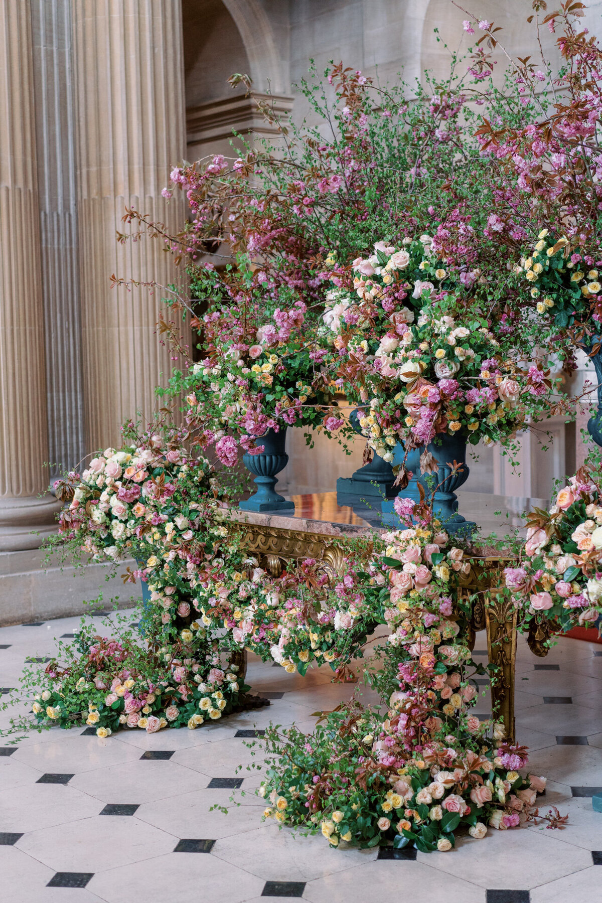 wedding ceremony setup at Blenheim palace