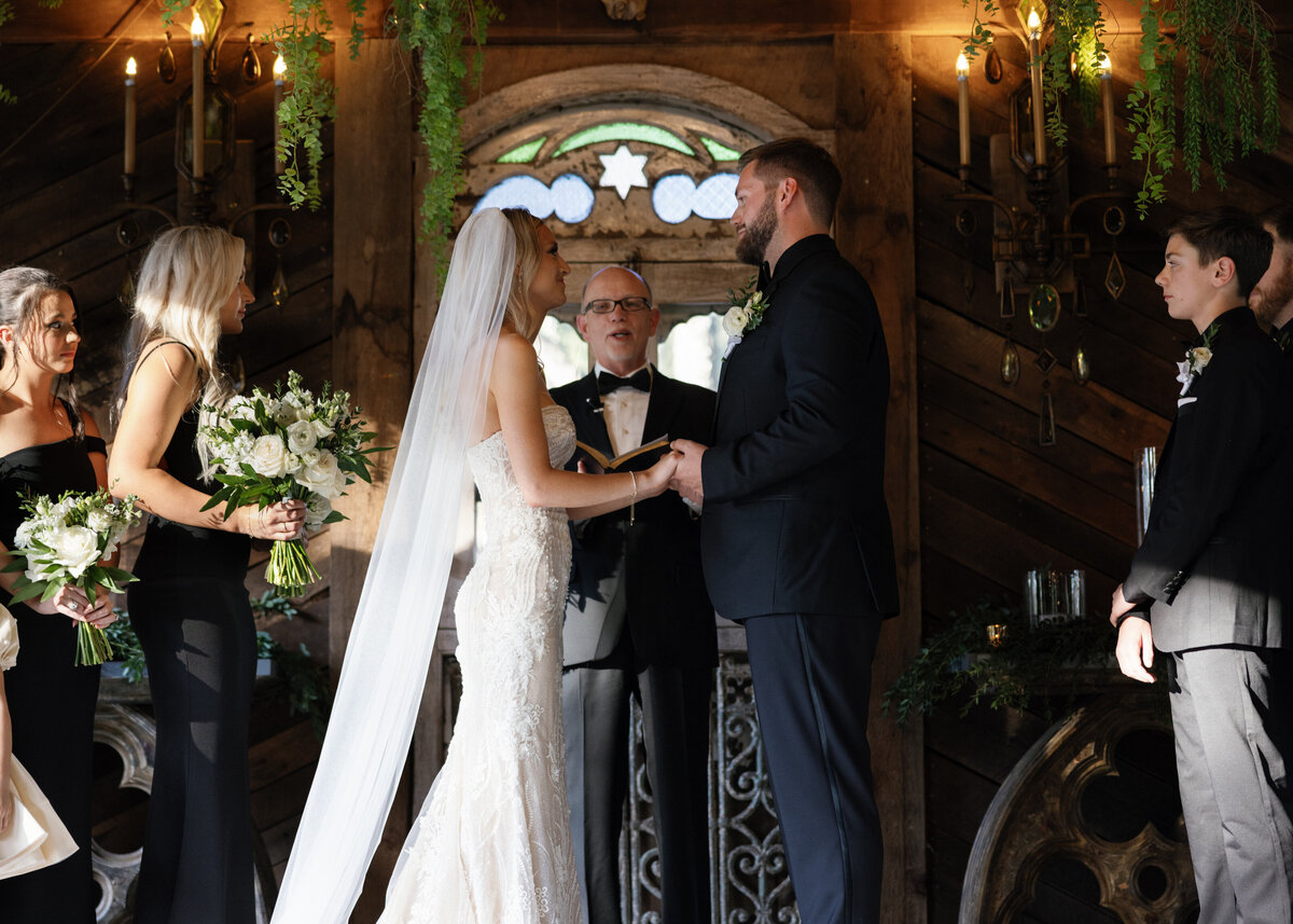 ceremony at equine ranch in texas hill country