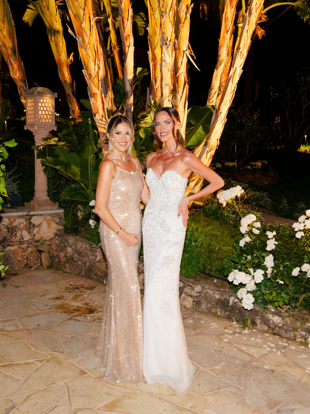 Bride and Guest posing at Grand Hôtel du Cap Ferrat, A Four Seasons Hotel