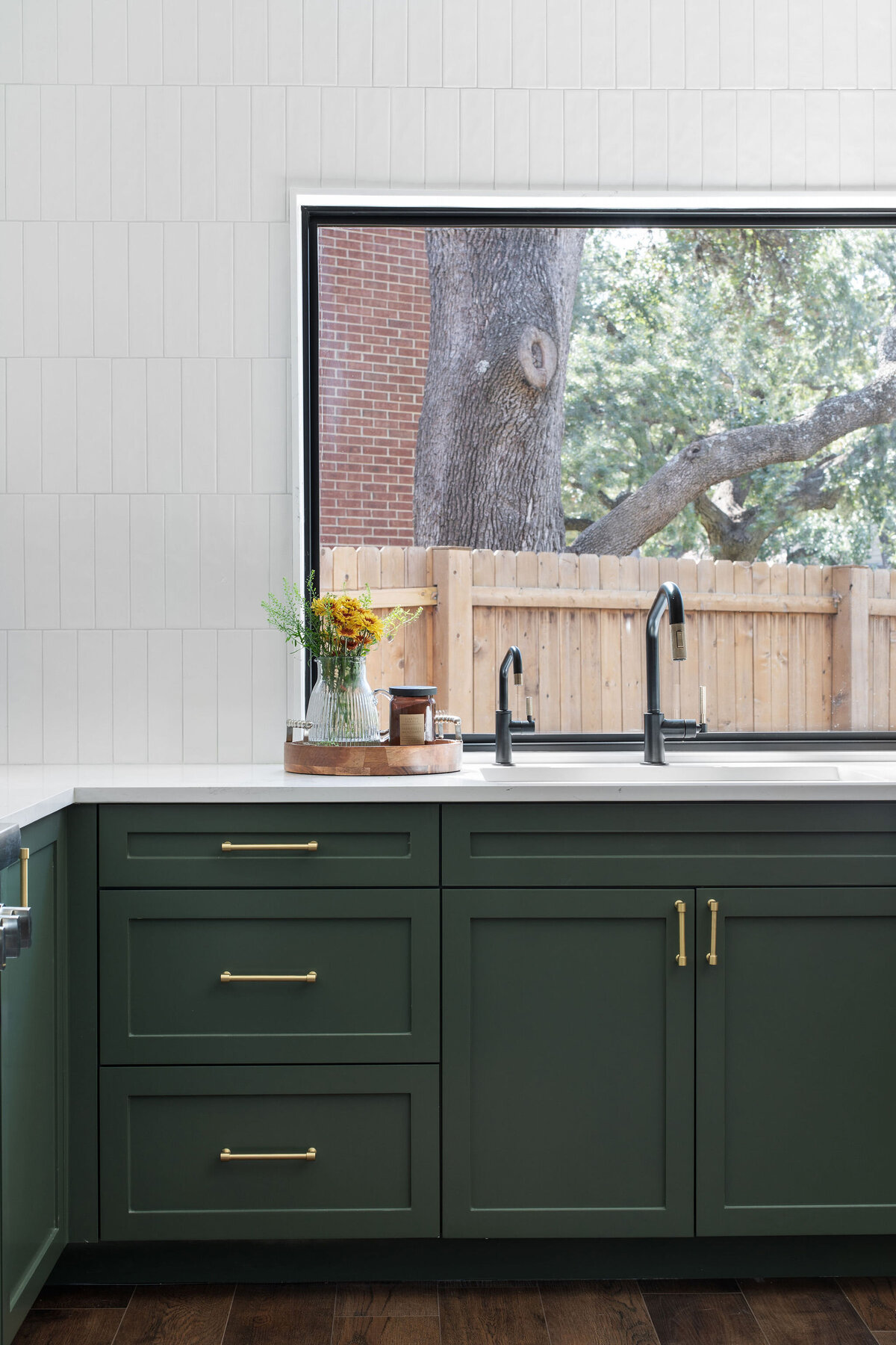 hello-home-austin-two-tone-kitchen-remodel-countertop-window-green-cabinets-tile-to-ceiling-8