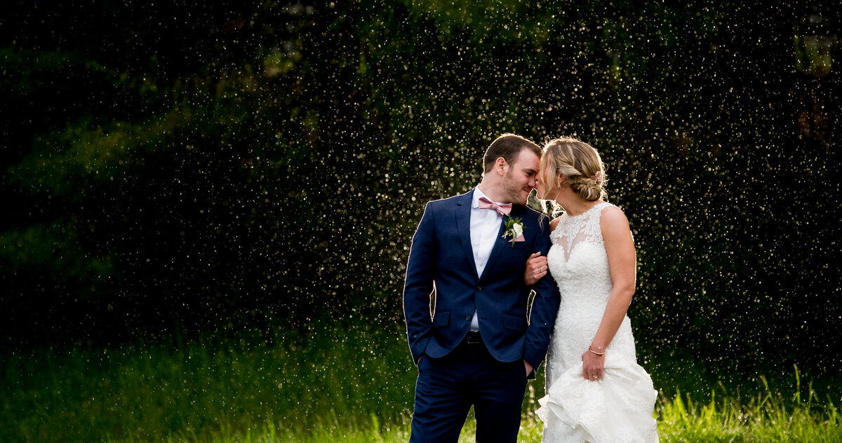 rain bride groom photography